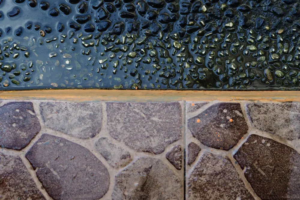 Beautiful pool deck with pavers